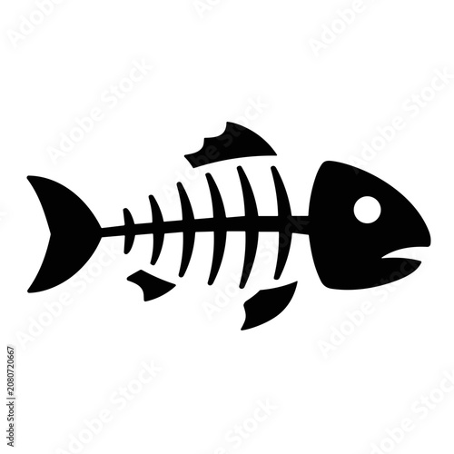 Bild auf Leinwand icon fish bone vector illustration