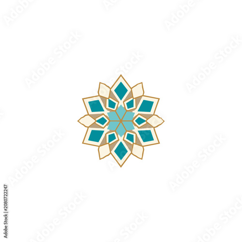 Geometric Snowflake Vector Design
