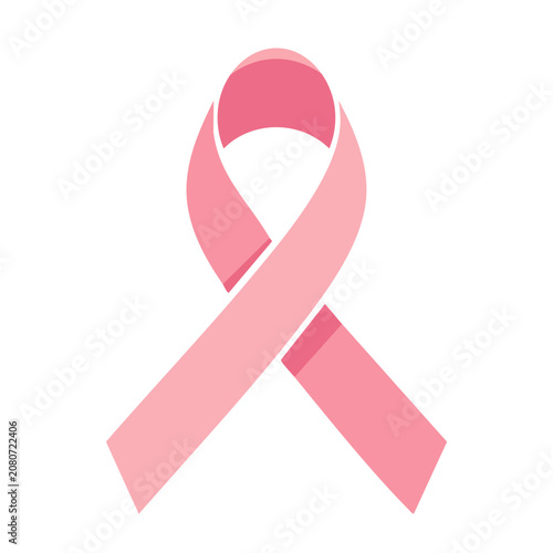 Pink ribbon symbol for breast cancer awareness