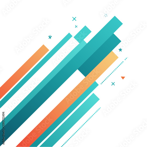 Abstract diagonal geometric lines and shapes vector