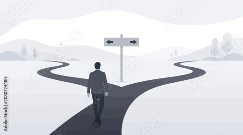 man choose way