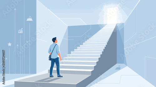 man on stairs