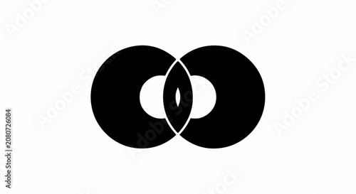 Abstract interlocking circles symbolizing connection and unity