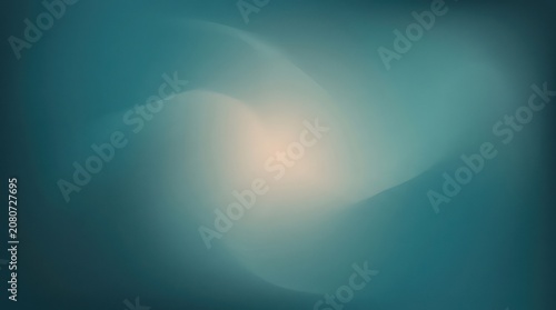 Faint moon glow over ocean haze at dawn