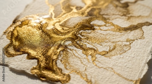 Golden world map detail with textured parchment background