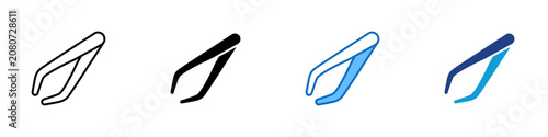 Tableau sur toile Tweezers Multiple Style Icon Design Vector - Tweezers representing precision gro