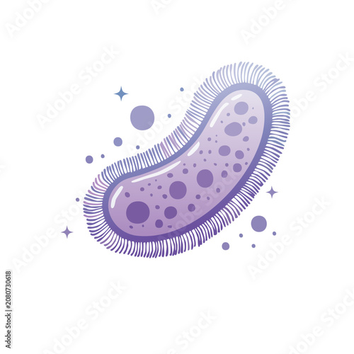 Purple Bacteria Vector Illustration