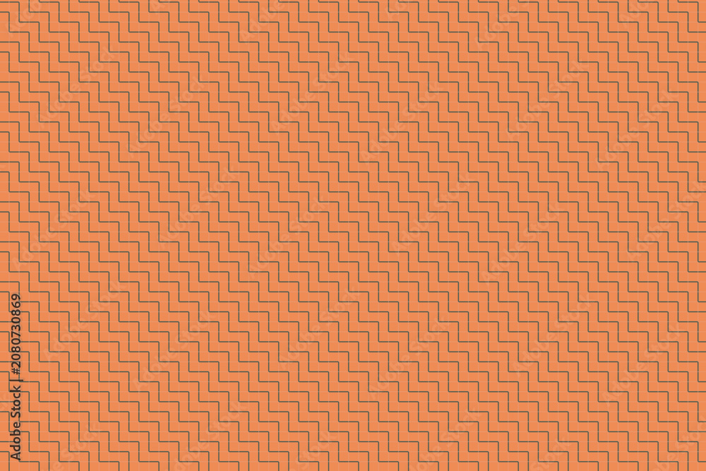 Fototapeta premium Staircase Pattern Background with Orange and Dark Lines: Scripted Content Repeating Geometric Diagonal Zigzag Grid with Technical Step Texture for Structural Design and Industrial Layouts