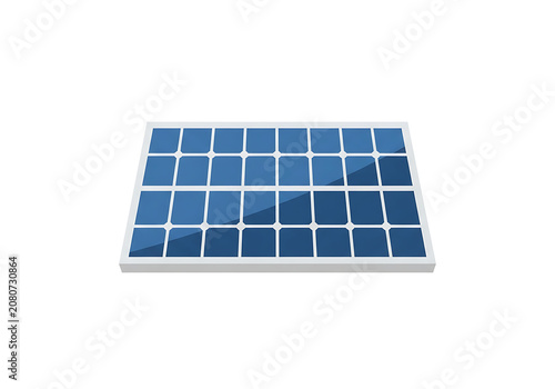 Solar Panel Unit for Green Renewable Energy Vector Icon