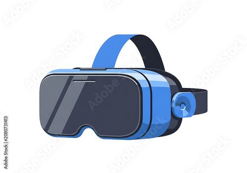 Virtual Reality VR Headset Goggles Vector Icon Isolated