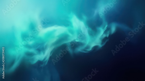 Abstract teal smoke cloud with dreamy luminous glow