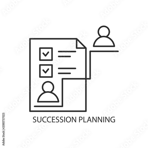 Succession Planning Business Line Icon Vector