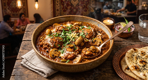 Chicken Mushroom Masala with Creamy Spiced Gravy