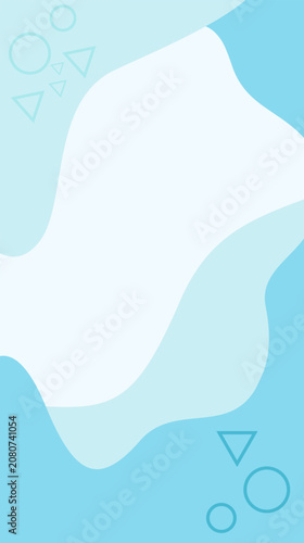 Fluid blue shapes creating minimal background design.