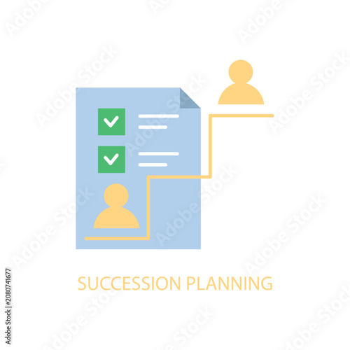 Succession Planning Business Flat Vector Icon