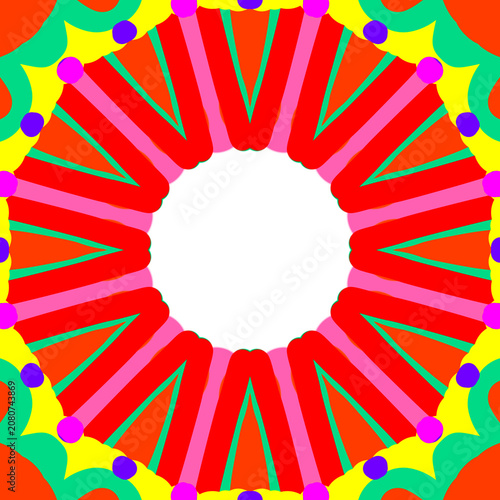 abstract background with circles and rays