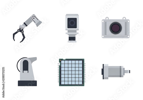 Laboratory Scientific Equipment and Technical Instrument Vector Icon Set