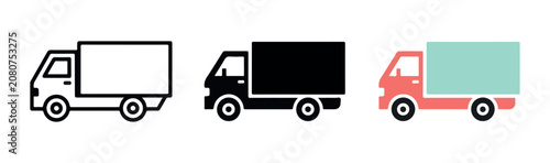 Bild auf Leinwand Delivery truck vector icon