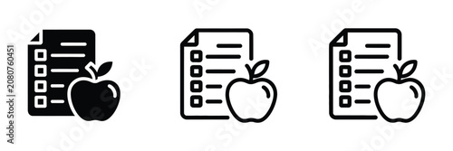 Cuadro en lienzo Healthy food diet plan icon