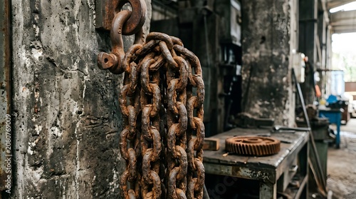 Corroded Iron Chain Texture - High Resolution Background