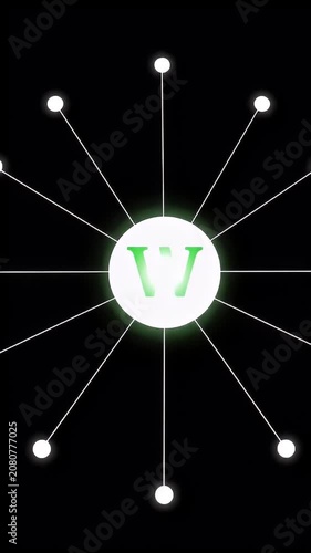Green letter W logo on white circle background.