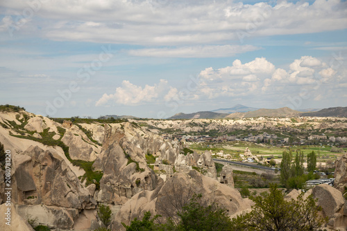 Bild auf Leinwand view of Cappadocia's landmarks. A panorama of the city.