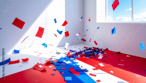 Patriotic Confetti Celebration Background