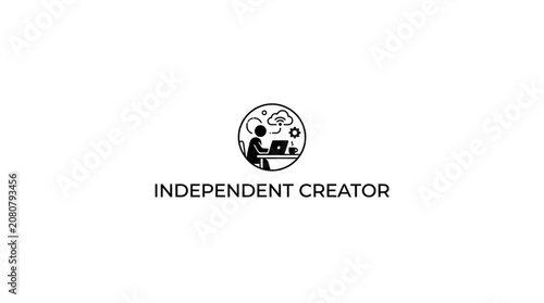 Foto Independent Creator Minimalist Vector Logo Icon