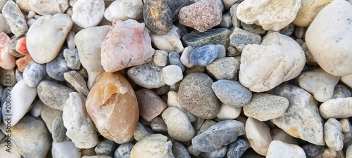 Photography Beautiful pattern of small river pebbles background texture