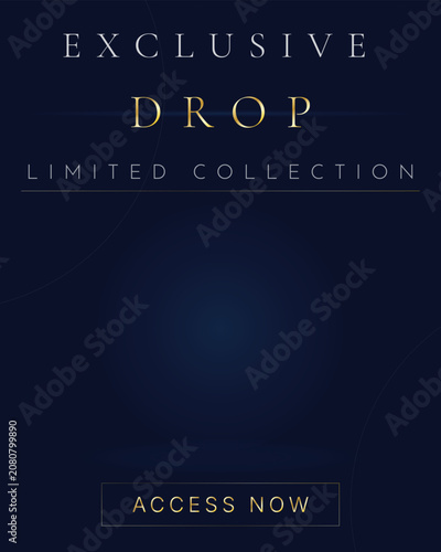 Elegant premium sale banner with minimal layout, refined typography, and luxury style. Ideal for high-end branding, fashion promotions, luxury product advertising, and modern marketing campaigns.