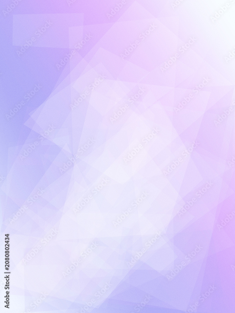 Obraz premium Soft pastel abstract geometric shapes in purple and white create a calm, modern backdrop with ample copy space for designs, invitations, and websites.