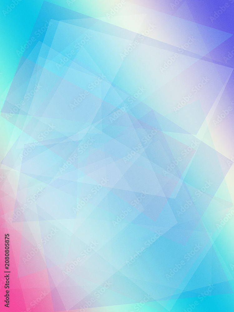 Fototapeta premium Abstract polygon design blends blue and pink gradients with a soft glow, creating a modern futuristic backdrop for presentations, flyers, and web banners with copy space.