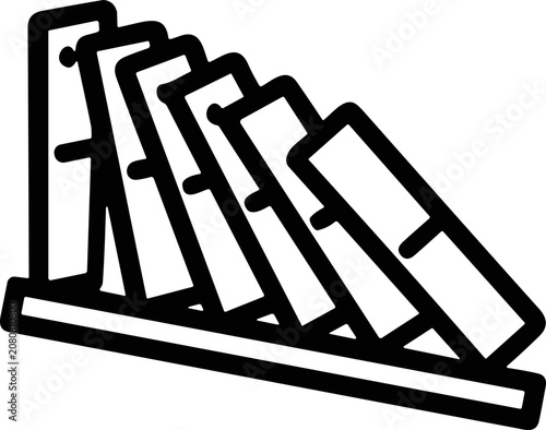 Foto Domino Effect Chain Reaction Falling Line Illustration