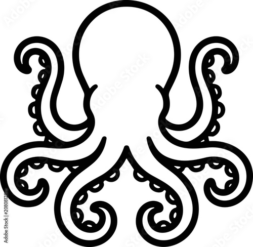 Bilde på lerret Stylized Octopus Icon
