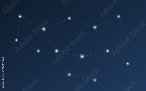 Obraz na płótnie abstract blue background with stars