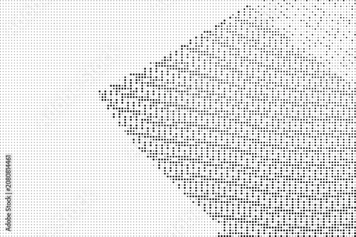Abstract black and white halftone dot pattern isolated on transparent background, Vector, illustration