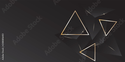 Fotografie Abstract background with a black polygonal pattern