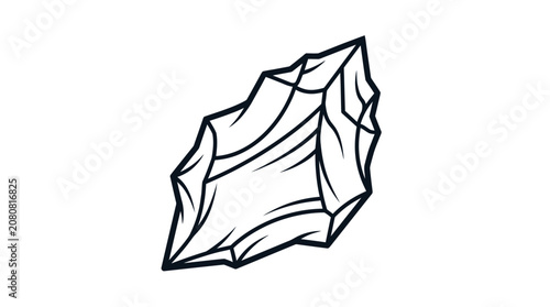 Obraz na płótnie Flint Stone Vector Illustration