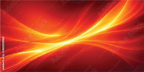 Bild auf Leinwand Abstract flowing lines and smooth curves with glowing golden light effect abstra