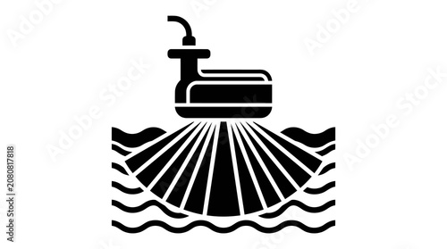 Fotografie Sonar Scanning Device Glyph Icon