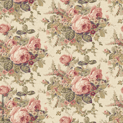 vintage background with red rose
