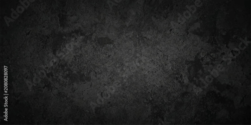 Abstract black grunge concrete background, black concrete stone with mottled grunge centre and dark textured edges, modern design for cover, poster and wallpaper.