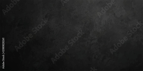 Matte matte black plaster backdrop with abstract grunge texture, deep matte black plaster wall with soft cloudy texture and even tone, copy space for social media, flyer and header.