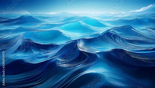 Blue Water Surface Abstract Background