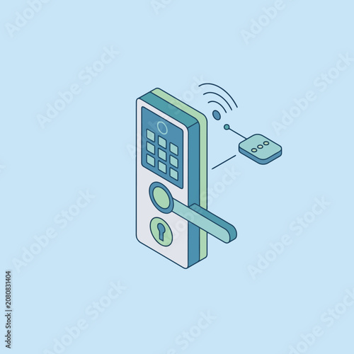 A modern smart electronic door lock with wireless connectivity