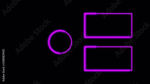 Purple Neon Glowing YouTube End Screen Animation with Transparent Background Vertical Layout