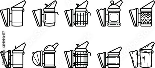 Fotografía Beehive smoker icons