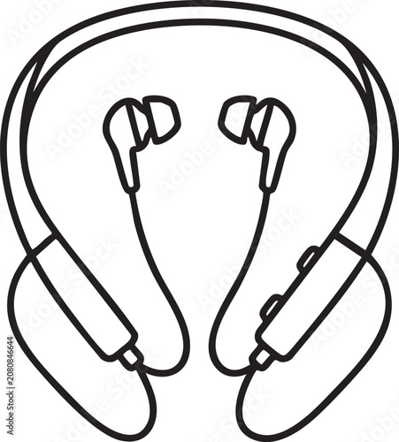 Black curved line on white background