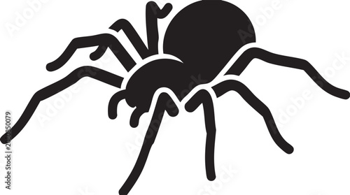 Spider icon crawling arachnid silhouette