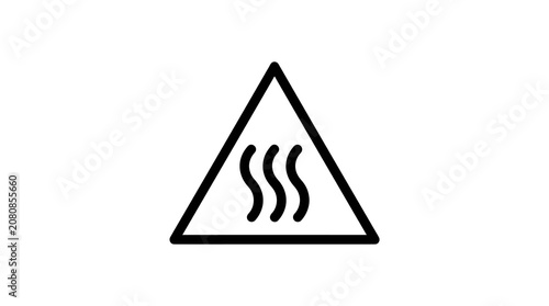 Hot Surface Warning Vector Icon